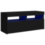 Mueble de TV con luces LED negro 90x35x40 cm de vidaXL, Muebles TV - Ref: Foro24-804383, Precio: 74,54 €, Descuento: %