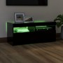 Mueble de TV con luces LED negro 90x35x40 cm de vidaXL, Muebles TV - Ref: Foro24-804383, Precio: 74,54 €, Descuento: %