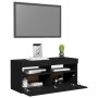 Mueble de TV con luces LED negro 90x35x40 cm de vidaXL, Muebles TV - Ref: Foro24-804383, Precio: 74,54 €, Descuento: %