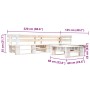 Set de muebles de palés para jardín 4 piezas madera blanco