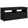 Mueble de TV con luces LED negro 90x35x40 cm de vidaXL, Muebles TV - Ref: Foro24-804383, Precio: 74,54 €, Descuento: %