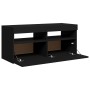 Mueble de TV con luces LED negro 90x35x40 cm de vidaXL, Muebles TV - Ref: Foro24-804383, Precio: 74,54 €, Descuento: %