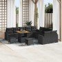 Conjunto de sofá de jardín 13 pcs Negro 80 x 80 x 71 cm