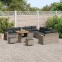 Conjunto de sofá de jardín 13 pcs Gris 80 x 80 x 71 cm