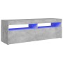 TV-Möbel mit LED-Leuchten in Graubeton 120x35x40 cm von vidaXL, TV-Möbel - Ref: Foro24-804377, Preis: 74,77 €, Rabatt: %