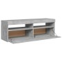 TV-Möbel mit LED-Leuchten in Graubeton 120x35x40 cm von vidaXL, TV-Möbel - Ref: Foro24-804377, Preis: 74,77 €, Rabatt: %