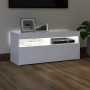 Mueble de TV con luces LED blanco 90x35x40 cm de vidaXL, Muebles TV - Ref: Foro24-804382, Precio: 55,84 €, Descuento: %