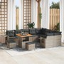 Conjunto de sofá de jardín Manual 12 pcs Gris 80 x 80 x 71 cm