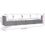 Gartenmöbel-Set 4-teilig mit schwarzen Polstern aus synthetischem Rattan von vidaXL, Gartensets - Ref: Foro24-3101423, Preis:...