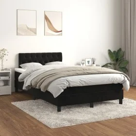 Boxspringbett mit schwarzer Samtmatratze 120x200 cm von vidaXL, Betten und Lattenroste - Ref: Foro24-3141475, Preis: 370,10 €...
