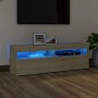 TV-Schrank mit LED-Leuchten Sonoma-Eiche 120x35x40 cm von vidaXL, TV-Möbel - Ref: Foro24-804376, Preis: 80,60 €, Rabatt: %