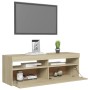 TV-Schrank mit LED-Leuchten Sonoma-Eiche 120x35x40 cm von vidaXL, TV-Möbel - Ref: Foro24-804376, Preis: 80,60 €, Rabatt: %