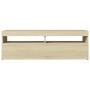 TV-Schrank mit LED-Leuchten Sonoma-Eiche 120x35x40 cm von vidaXL, TV-Möbel - Ref: Foro24-804376, Preis: 80,60 €, Rabatt: %