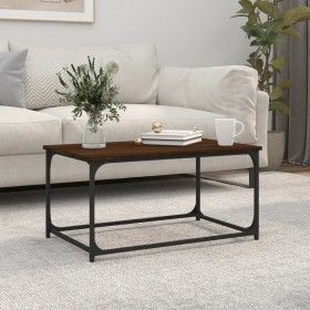 Couchtisch aus braunem Eichenholz und Eisen, 80 x 50 x 40 cm von vidaXL, Couchtisch - Ref: Foro24-823296, Preis: 42,27 €, Rab...