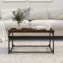 Brown oak wood and iron coffee table 80x50x40 cm by vidaXL, Coffee table - Ref: Foro24-823296, Price: 42,27 €, Discount: %