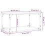 Brown oak wood and iron coffee table 80x50x40 cm by vidaXL, Coffee table - Ref: Foro24-823296, Price: 42,27 €, Discount: %