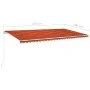 Automatic retractable awning with orange and brown posts, 6x3.5 m. by vidaXL, Awnings - Ref: Foro24-3070090, Price: 909,70 €,...