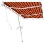 Automatic freestanding awning in orange and brown, 600x350 cm. by vidaXL, Awnings - Ref: Foro24-3069690, Price: 911,47 €, Dis...