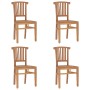 Juego de comedor para jardín 5 piezas madera maciza de teca de vidaXL, Conjuntos de jardín - Ref: Foro24-3155766, Precio: 614...