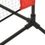 Red de tenis poliéster negro y rojo 600x100x87 cm