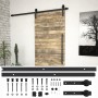 Kit de herrajes para puertas correderas SKIEN acero negro 200cm de vidaXL, Marcos de puertas - Ref: Foro24-145265, Precio: 50...