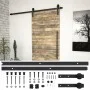 Kit de herrajes para puertas correderas SKIEN acero negro 200cm de vidaXL, Marcos de puertas - Ref: Foro24-145265, Precio: 47...