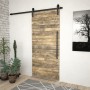 Kit de herrajes para puertas correderas SKIEN acero negro 200cm de vidaXL, Marcos de puertas - Ref: Foro24-145265, Precio: 50...
