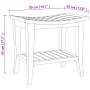 Badezimmer-Beistelltisch aus massivem Teakholz, 50 x 35 x 45 cm von vidaXL, Badezimmerzubehör - Ref: Foro24-340748, Preis: 56...