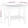 Badezimmer-Beistelltisch aus massivem Teakholz, 50 x 35 x 45 cm von vidaXL, Badezimmerzubehör - Ref: Foro24-340748, Preis: 56...
