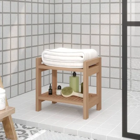 Badezimmer-Beistelltisch aus massivem Teakholz, 45 x 30 x 45 cm von vidaXL, Badezimmerzubehör - Ref: Foro24-340753, Preis: 58...