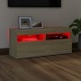 TV-Schrank mit LED-Leuchten Sonoma-Eiche 90x35x40 cm von vidaXL, TV-Möbel - Ref: Foro24-804385, Preis: 62,04 €, Rabatt: %
