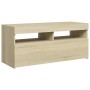 TV-Schrank mit LED-Leuchten Sonoma-Eiche 90x35x40 cm von vidaXL, TV-Möbel - Ref: Foro24-804385, Preis: 62,04 €, Rabatt: %