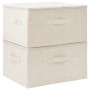 Aufbewahrungsboxen 2 Einheiten cremefarbener Stoff 43x34x23 cm von vidaXL, Aufbewahrungskörbe - Ref: Foro24-332911, Preis: 41...