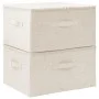 Storage boxes 2 units cream-colored fabric 43x34x23 cm by vidaXL, Storage baskets - Ref: Foro24-332911, Price: 41,16 €, Disco...
