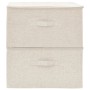 Aufbewahrungsboxen 2 Einheiten cremefarbener Stoff 43x34x23 cm von vidaXL, Aufbewahrungskörbe - Ref: Foro24-332911, Preis: 41...