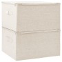 Aufbewahrungsboxen 2 Einheiten cremefarbener Stoff 43x34x23 cm von vidaXL, Aufbewahrungskörbe - Ref: Foro24-332911, Preis: 41...