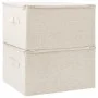 Storage boxes 2 units cream-colored fabric 43x34x23 cm by vidaXL, Storage baskets - Ref: Foro24-332911, Price: 41,16 €, Disco...
