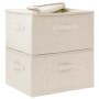 Aufbewahrungsboxen 2 Einheiten cremefarbener Stoff 43x34x23 cm von vidaXL, Aufbewahrungskörbe - Ref: Foro24-332911, Preis: 41...