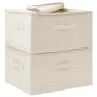 Storage boxes 2 units cream-colored fabric 43x34x23 cm by vidaXL, Storage baskets - Ref: Foro24-332911, Price: 41,16 €, Disco...