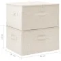 Storage boxes 2 units cream-colored fabric 43x34x23 cm by vidaXL, Storage baskets - Ref: Foro24-332911, Price: 41,16 €, Disco...