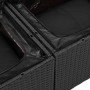 Conjunto de sofá de jardín 8 pcs Negro Rattan de Poliéster en Sofás de exterior | Comprar online en Foro24