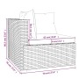4-teiliges Gartenmöbel-Set und schwarze synthetische Rattankissen von vidaXL, Gartensets - Ref: Foro24-3101424, Preis: 471,62...