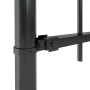 Valla de jardín con aro superior de acero 714,5x80 cm negra