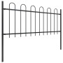 Valla de jardín con aro superior de acero 1070x80 cm negra