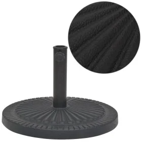 Black round resin parasol base 14 kg by vidaXL, Umbrella bases - Ref: Foro24-43657, Price: 51,32 €, Discount: %