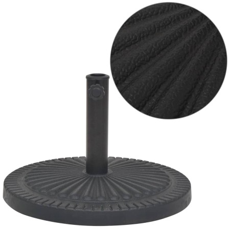 Base de sombrilla de resina redonda negro 14 kg de vidaXL, Bases para sombrillas - Ref: Foro24-43657, Precio: 46,40 €, Descue...