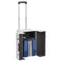 Maleta trolley de piloto aluminio plateado 47x39x2