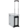 Maleta trolley de piloto aluminio plateado 47x39x2