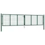 Grüne Gartengittertür aus Stahl, 400 x 75 cm von vidaXL, Gartentore - Ref: Foro24-145747, Preis: 262,35 €, Rabatt: %