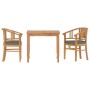 Juego de comedor para jardín 3 pzas madera maciza de teca de vidaXL, Conjuntos de jardín - Ref: Foro24-3155757, Precio: 464,8...